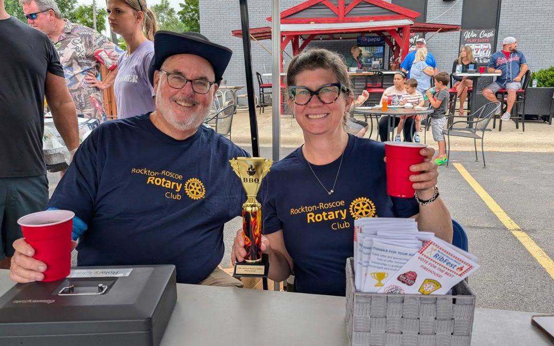 Friendly Rotary volunteers welcomed visitors to the 2026 Ribfest on Saturday, July 25.