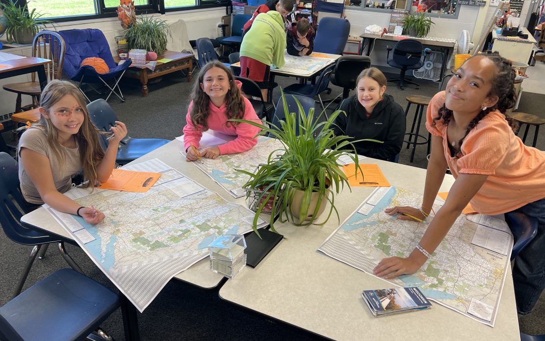 Seventh-grade geographers hit the road across the state